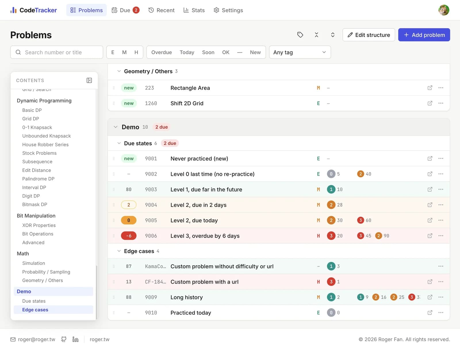 Code Tracker preview